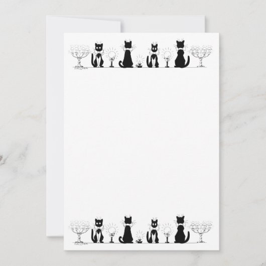 Vier zwarte katten, Louis Wain Kaart (Voorkant)