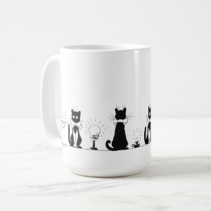 Vier zwarte katten, Louis Wain Mok