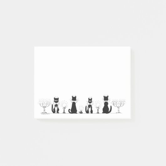 Vier zwarte katten, Louis Wain Post-it® Notes (Voorkant)