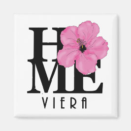 Viera HOME Pink Hibiscus Magnet Magneet