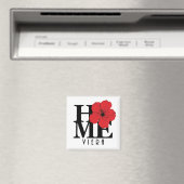Viera HOME Red Hibiscus Magnet Magneet (Insitu (Vaatwasser))