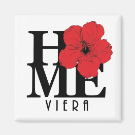 Viera HOME Red Hibiscus Magnet Magneet