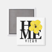 Viera HOME Yellow Hibiscus Magnet Magneet (Voorkant / Achterkant)