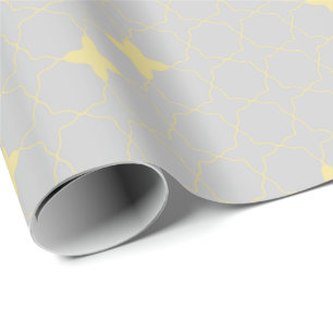 Vierbladig geometrisch patroon cadeaupapier