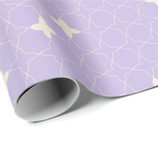 Vierbladig geometrisch patroon cadeaupapier