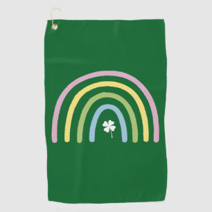 Vierbladige Klaver Regenboog St. Patrick's Dag Golfhanddoek
