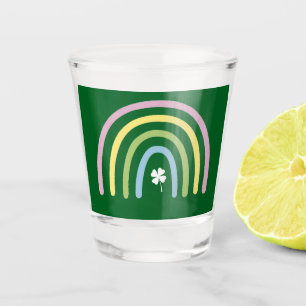 Vierbladige Klaver Regenboog St. Patrick's Dag Shot Glas