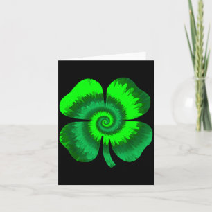 Vierbladige Klaver Tie Dye St. Patrick's Day Lucky Kaart