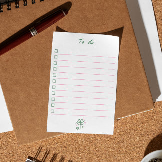 Vierbladige klaveraesthetic takenlijst  post-it® notes