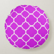 Vierbladige patronen Paars Hot Pink Paars Wit
