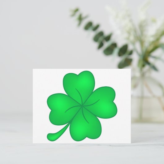 Vierblättriges Kleeblatt Briefkaart (Staand voorkant)