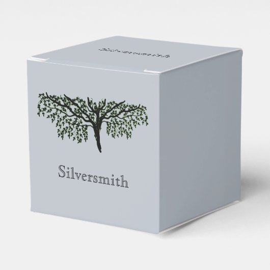 Vierbox - Familiestructuur met naam Bedankdoosjes (Voorkant Zijde)