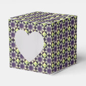 Vierbox - Quilt Pattern Green en Blue Bedankdoosjes (Voorkant Zijde)