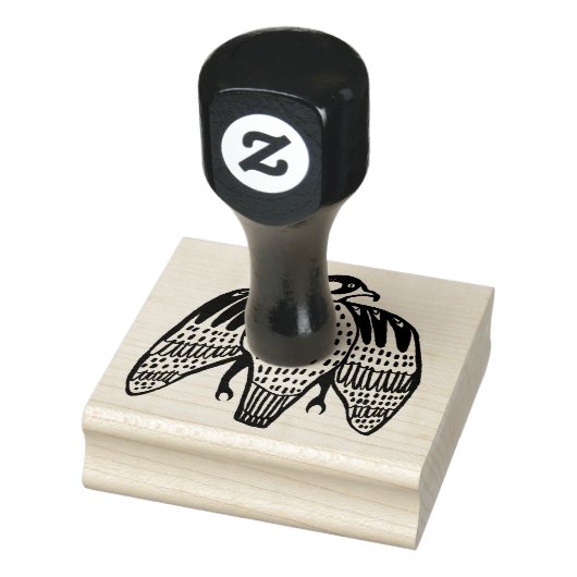 Vierce Falcon Birds Hand Tekening CUSTOMIZE IT Rubberstempel (Stempel)