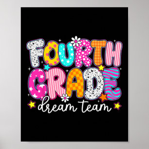 Vierde 4de klas droomteam leraren kind ck naar sch poster