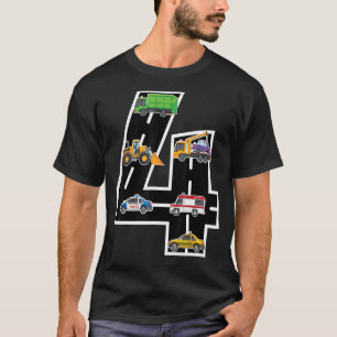 Vierde 4jr 4e verjaardag jongen 4 jaar oud verjaar t-shirt