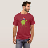 Vierde (Android Bug Droid) vieren T-shirt (Voorkant volledig)
