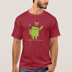 Vierde (Android Bug Droid) vieren T-shirt