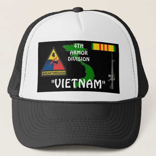 Vierde Armor Division Vietnam Veteran Ball Petten (Voorkant)