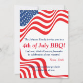 Vierde BBQ-viering juli Kaart (Voorkant)