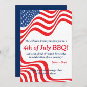 Vierde BBQ-viering juli Kaart (Voorkant / Achterkant)