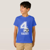 Vierde 'Birthday boy' voetbal gepersonaliseerd-2 T-shirt (Voorkant volledig)