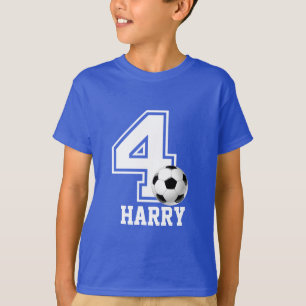 Vierde 'Birthday boy' voetbal gepersonaliseerd-2 T-shirt