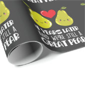 Vierde bruiloft Jubileum Gift Married Couple Pear Cadeaupapier (Rol Hoek)