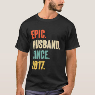 Vierde bruiloft Jubileum Him Epic Husband sinds 20 T-shirt