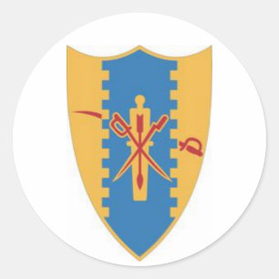Vierde Cavalerie Crest Ronde Sticker