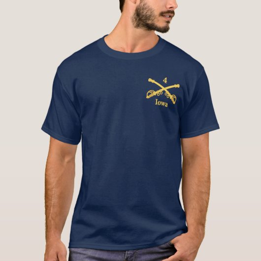 Vierde Cavalry Iowa T-shirt (Voorkant)