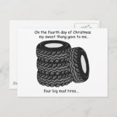 Vierde dag Redneck Kerstmis Feestdagenkaart (Voorkant / Achterkant)