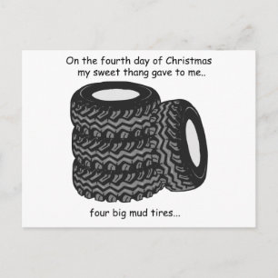 Vierde dag Redneck Kerstmis Feestdagenkaart