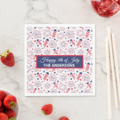 Vierde dag van de Onafhankelijkheidsdag BBQ Servet (Insitu)