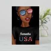 Vierde dag van de Onafhankelijkheidsdag van de Ver Folie Uitnodiging (Staand Voorkant)