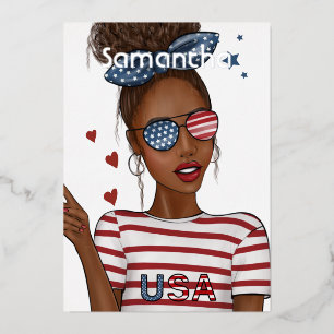 Vierde dag van de Onafhankelijkheidsdag van de Ver Folie Uitnodiging