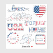 Vierde dag van de patriottische onafhankelijkheid  sticker (Vel)