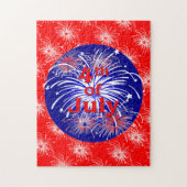 Vierde dag vuurwerk juli legpuzzel (Verticaal)