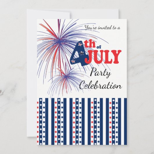 Vierde feestdag juli kaart (Voorkant)