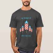 Vierde Fireworks Pun Funny Shirt Mannen of Women (Voorkant)