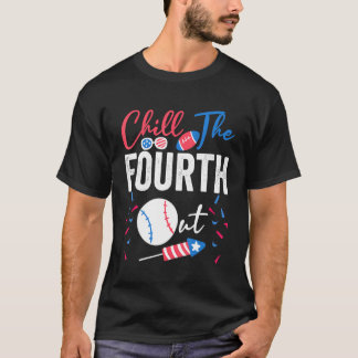 Vierde Football honkbal op 4 juli afschaffen T-shirt