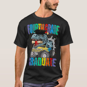 Vierde graad Afstuderen Monster Truck Dinosaur T-r T-shirt