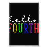 Vierde graad Hallo | Welkom op school Foto Afdruk (Voorkant)