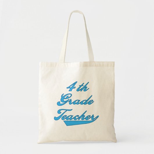 Vierde graad leraar blauw T-shirts en cadeaus Tote Bag (Voorkant)