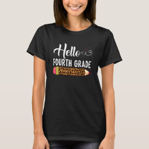 Vierde graad Potlood Lopard Hallo vierde graad Tea T-shirt