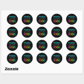 Vierde graad Rocks Team 4e graad leraar Ronde Sticker (Vel)