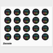 Vierde graad Rocks Team 4e graad leraar Ronde Sticker (Vel)