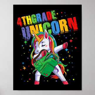 Vierde graad Unicorn Girls booys Kinder duiken ter Poster