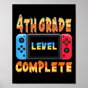 Vierde graad Voltooid laatste dag van schooldiplom Poster