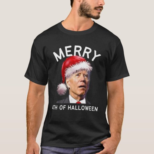 Vierde groet van Halloween Funny Joe Biden Kerstmi T-shirt (Voorkant)